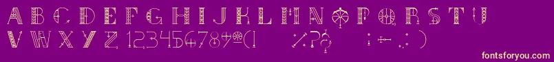 Czcionka SouthRose – żółte czcionki na fioletowym tle