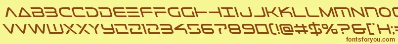 Telemarinessleft1 Font – Brown Fonts on Yellow Background