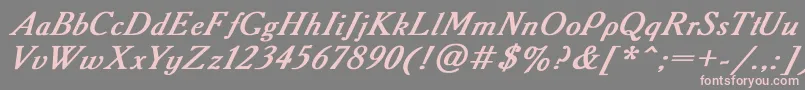 AAdemyItalicBoldItalic Font – Pink Fonts on Gray Background