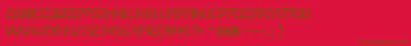 Scritzy Font – Brown Fonts on Red Background
