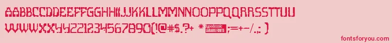 Scritzy Font – Red Fonts on Pink Background