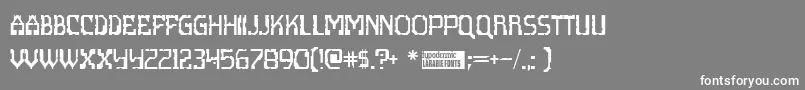 Scritzy Font – White Fonts on Gray Background