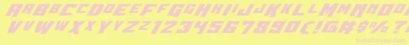 WhiskeyBravoVictorEx Font – Pink Fonts on Yellow Background