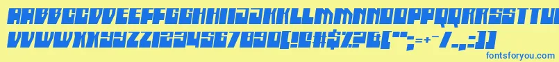 Boatycabiners Font – Blue Fonts on Yellow Background