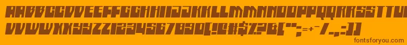 Boatycabiners Font – Brown Fonts on Orange Background