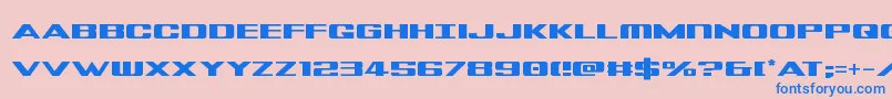 Tigershark Font – Blue Fonts on Pink Background