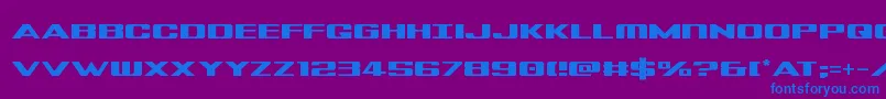 Tigershark Font – Blue Fonts on Purple Background