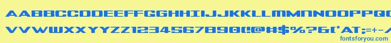 Więcej informacji o czcionce Tigershark Czcionka Tigershark – niebieskie czcionki na żółtym tle