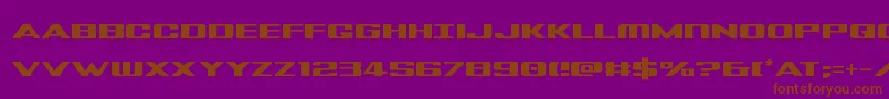 Tigershark Font – Brown Fonts on Purple Background