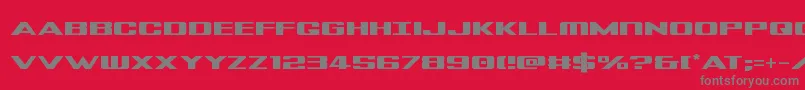 フォントTigershark – 赤い背景に灰色の文字
