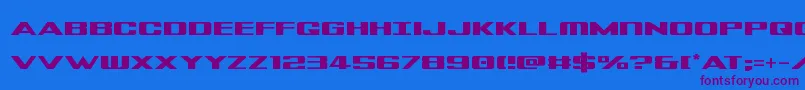 Tigershark Font – Purple Fonts on Blue Background