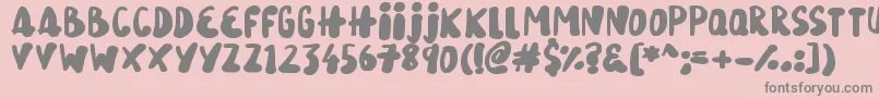 SnowySkies Font – Gray Fonts on Pink Background