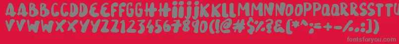 SnowySkies Font – Gray Fonts on Red Background