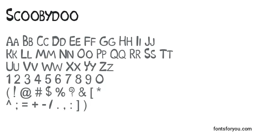 Schriftart Scoobydoo – Alphabet, Zahlen, spezielle Symbole