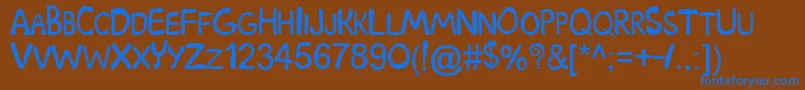 Scoobydoo Font – Blue Fonts on Brown Background