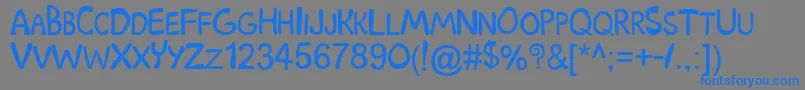Scoobydoo-Schriftart – Blaue Schriften auf grauem Hintergrund