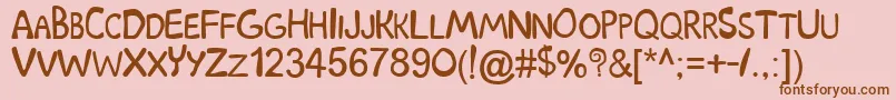 Scoobydoo Font – Brown Fonts on Pink Background