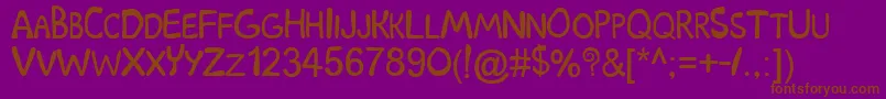 Scoobydoo-fontti – ruskeat fontit violetilla taustalla
