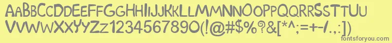 Scoobydoo Font – Gray Fonts on Yellow Background