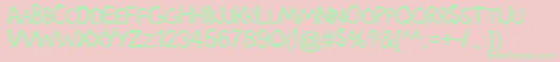 Scoobydoo Font – Green Fonts on Pink Background