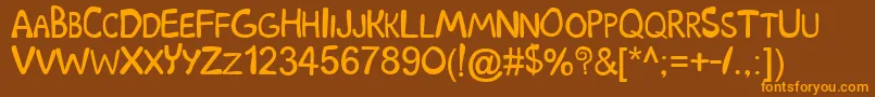 Scoobydoo Font – Orange Fonts on Brown Background