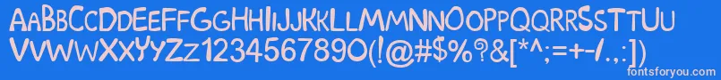 Scoobydoo Font – Pink Fonts on Blue Background