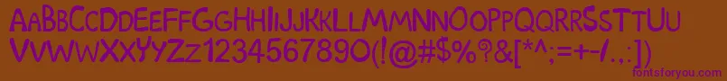 Scoobydoo Font – Purple Fonts on Brown Background