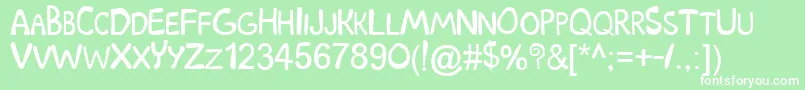 Scoobydoo Font – White Fonts on Green Background
