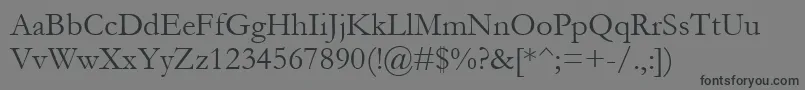 Garamond Font – Black Fonts on Gray Background