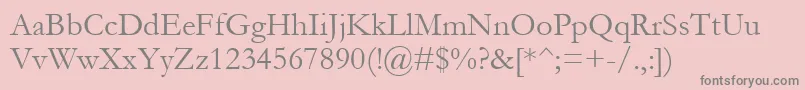 Garamond Font – Gray Fonts on Pink Background