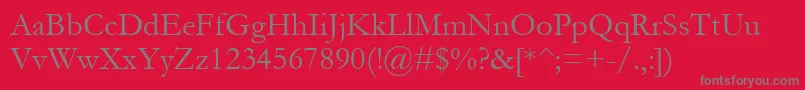 fuente Garamond – Fuentes Grises Sobre Fondo Rojo