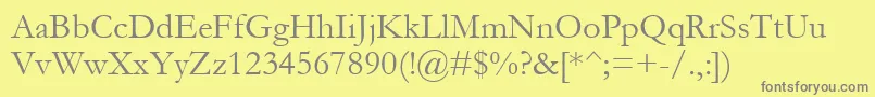Шрифт Garamond – серые шрифты на жёлтом фоне