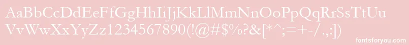 Garamond Font – White Fonts on Pink Background