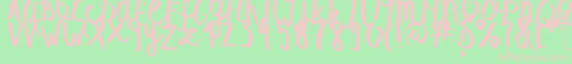 SummerSoulScript Font – Pink Fonts on Green Background