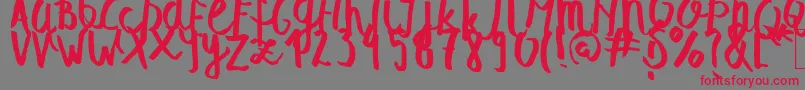 SummerSoulScript Font – Red Fonts on Gray Background
