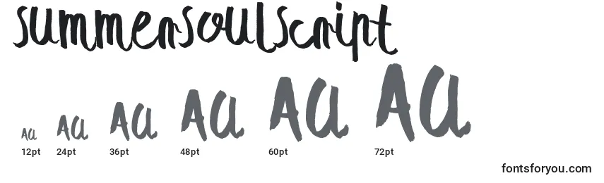SummerSoulScript Font Sizes