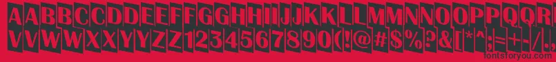 AAlbionictitulcmdn Font – Black Fonts on Red Background