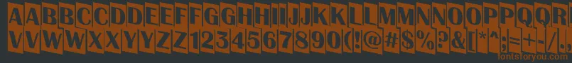 AAlbionictitulcmdn Font – Brown Fonts on Black Background