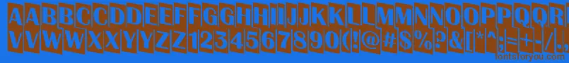 AAlbionictitulcmdn Font – Brown Fonts on Blue Background