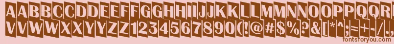 AAlbionictitulcmdn Font – Brown Fonts on Pink Background