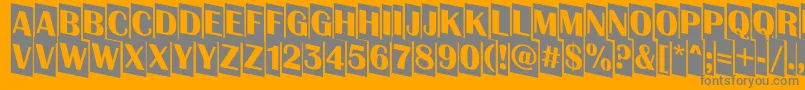 AAlbionictitulcmdn Font – Gray Fonts on Orange Background