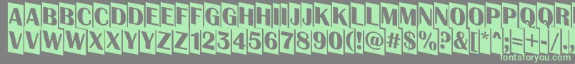 AAlbionictitulcmdn Font – Green Fonts on Gray Background
