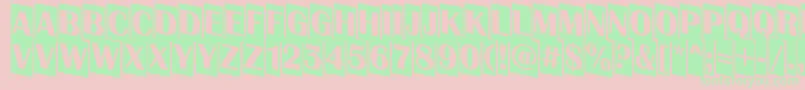 AAlbionictitulcmdn Font – Green Fonts on Pink Background