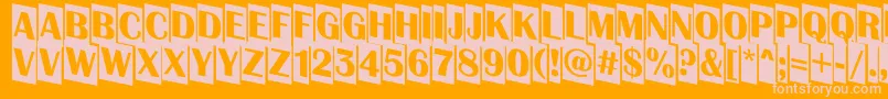 More about AAlbionictitulcmdn Font AAlbionictitulcmdn Font – Pink Fonts on Orange Background