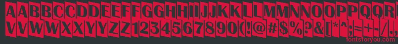 AAlbionictitulcmdn Font – Red Fonts on Black Background