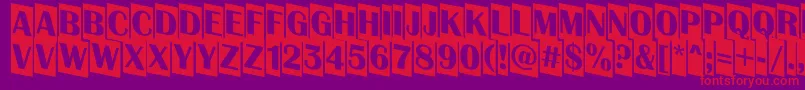 AAlbionictitulcmdn Font – Red Fonts on Purple Background