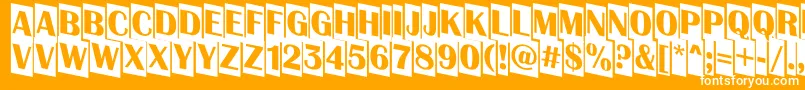 AAlbionictitulcmdn Font – White Fonts on Orange Background