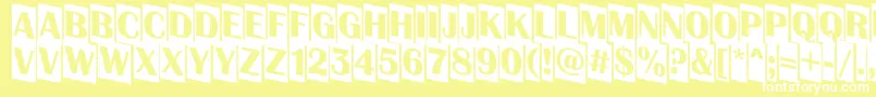 AAlbionictitulcmdn Font – White Fonts on Yellow Background