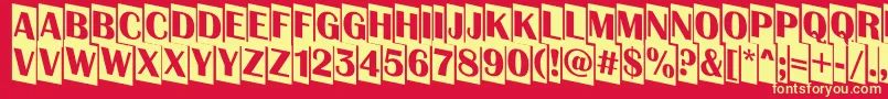 AAlbionictitulcmdn Font – Yellow Fonts on Red Background