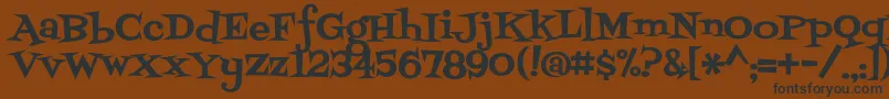 Fontdinerswanky Font – Black Fonts on Brown Background